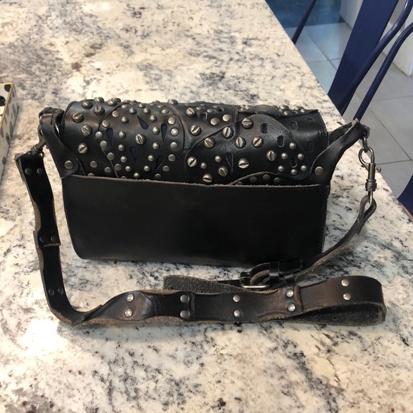 Patricia Nash Black Leather Studded Purse - Picture 4 of 4